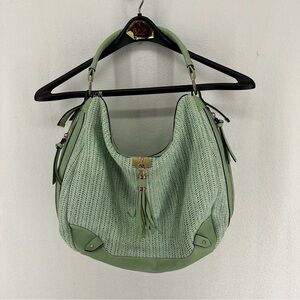 Urban Expressions Wicker Shoulder Bag Green